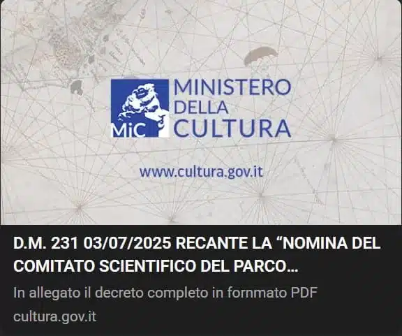 Ministero Della Cultura Italia sito