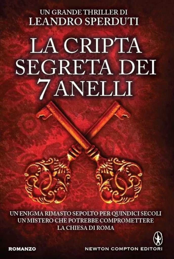Обложка книги "Тайная крипта семи колец" — две скрещённые декоративные ключи