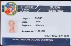 Лицензия гида Регион Лацио и аккредитация Musei Vaticani, Ольга Лискова