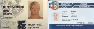 Лицензия гида Регион Лацио и аккредитация Musei Vaticani, Ольга Лискова